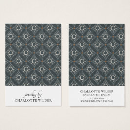 Boho抽象芸術形状木炭イヤリング表示カード