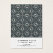 Boho抽象芸術形状木炭イヤリング表示カード (裏面)