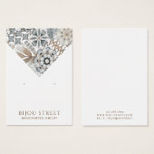 Boho抽象芸術形状自然イヤリング表示カード (正面&裏面)