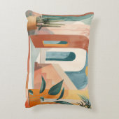 Boho抽象芸術横(10) アクセントクッション (裏面(縦))