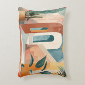 Boho抽象芸術横(10) アクセントクッション (正面(垂直))