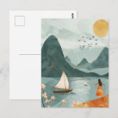 Boho抽象芸術横(11) ポストカード (正面/裏面)