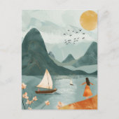 Boho抽象芸術横(11) ポストカード (正面)