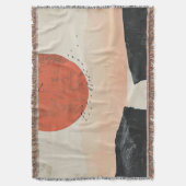 Boho抽象芸術横(12) スローブランケット (正面縦)