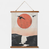 Boho抽象芸術横(12) 吊り下げ型タペストリー (正面)