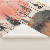 Boho抽象芸術横(13) シェルパブランケット (3/4)