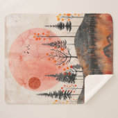 Boho抽象芸術横(13) シェルパブランケット (正面(横))