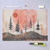 Boho抽象芸術横(13) 薄葉紙 (クラフト)