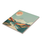 Boho抽象芸術横(14) タイル (側面)