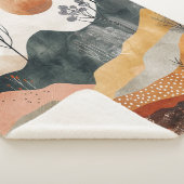 Boho抽象芸術横(15) シェルパブランケット (3/4)