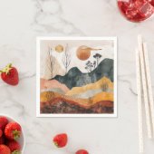 Boho抽象芸術横(15) スタンダードカクテルナプキン (インサイチュ)