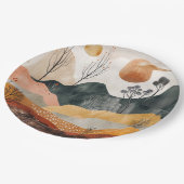 Boho抽象芸術横(15) ペーパープレート (アングル)