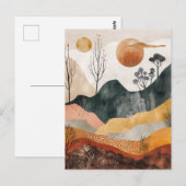 Boho抽象芸術横(15) ポストカード (正面/裏面)