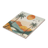 Boho抽象芸術横(16) タイル (側面)