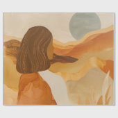 Boho抽象芸術横(17) ラッピングペーパー (フラット)