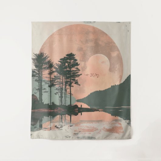 Boho抽象芸術横(1) タペストリー (正面)