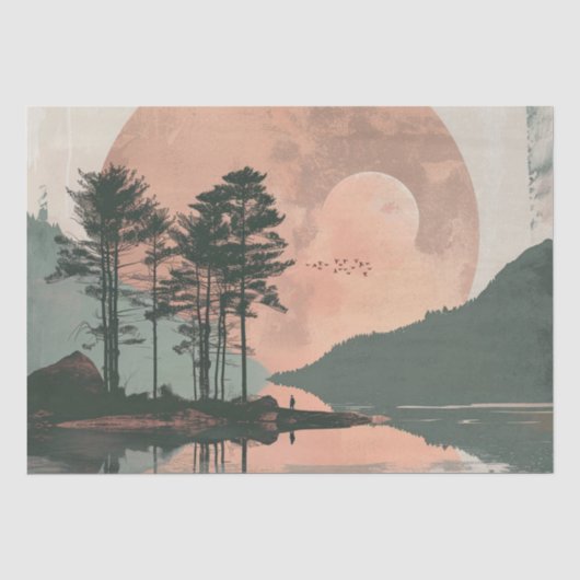 Boho抽象芸術横(1) 薄葉紙 (正面)