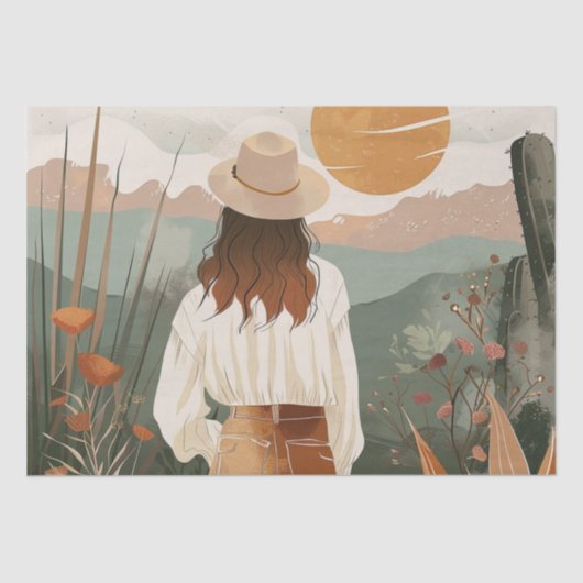 Boho抽象芸術横(20) 薄葉紙 (正面)