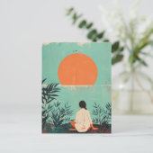 Boho抽象芸術横(22) ポストカード (スタンド正面)