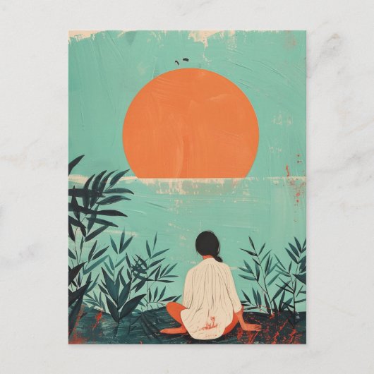 Boho抽象芸術横(22) ポストカード (正面)