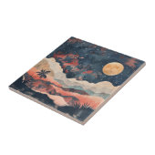 Boho抽象芸術横(24) タイル (側面)