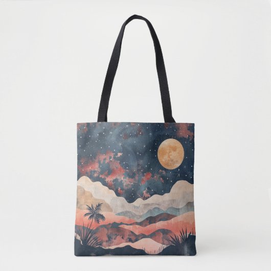 Boho抽象芸術横(24) トートバッグ (正面)