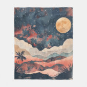 Boho抽象芸術横(24) フリースブランケット (正面)