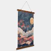 Boho抽象芸術横(24) 吊り下げ型タペストリー (傾斜あり)
