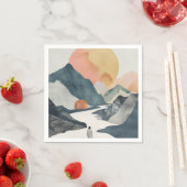 Boho抽象芸術横(2) スタンダードカクテルナプキン (インサイチュ)