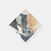 Boho抽象芸術横(2) スタンダードカクテルナプキン (角)