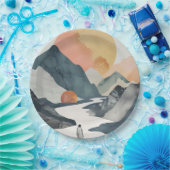 Boho抽象芸術横(2) ペーパープレート (パーティー)