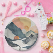 Boho抽象芸術横(2) ペーパープレート (パーティー)