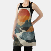 Boho抽象芸術横(5) エプロン (インサイチュ)