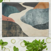 Boho抽象芸術横(5) キッチンタオル (折り畳み)