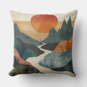 Boho抽象芸術横(5) クッション (正面)