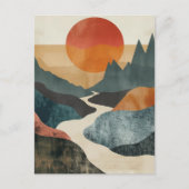 Boho抽象芸術横(5) ポストカード (正面)