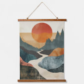 Boho抽象芸術横(5) 吊り下げ型タペストリー (正面)