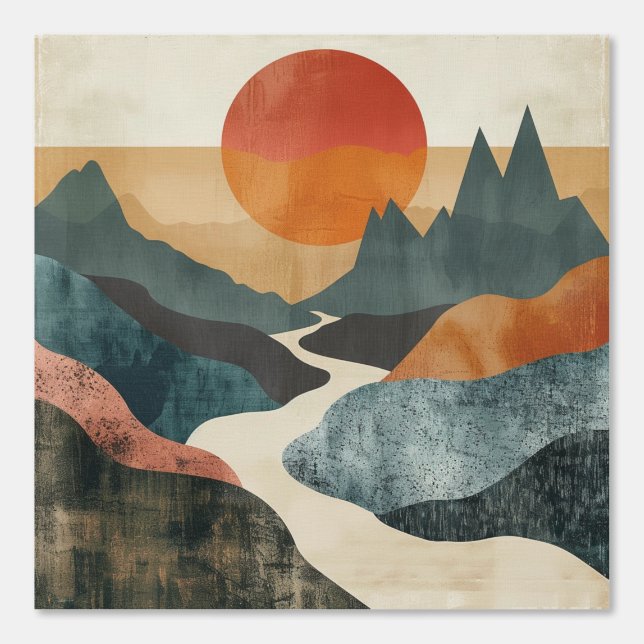 Boho抽象芸術横(5) 壁紙 (正面)