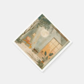 Boho抽象芸術横(6) スタンダードカクテルナプキン (角)