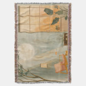 Boho抽象芸術横(6) スローブランケット (正面縦)