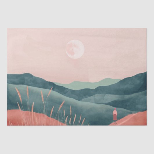 Boho抽象芸術横(7) 薄葉紙 (正面)