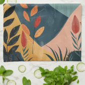 Boho抽象芸術横(8) キッチンタオル (折り畳み)