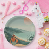 Boho抽象芸術横(9) ペーパープレート (パーティー)