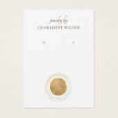 Boho抽象芸術金ゴールドサークルイヤリング表示カード (正面)