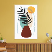 Boho抽象芸術風景、ストレッチ大仕上げ キャンバスプリント (インサイチュ (リビング))