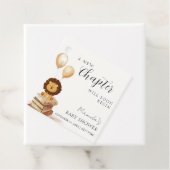 Boho新しいチャプター野生ライオン気球ベイビーシャワー フェイバータグ (インサイチュ)