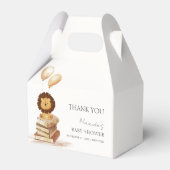 Boho新しいチャプター野生ライオン気球ベイビーシャワー フェイバーボックス (正面サイド)