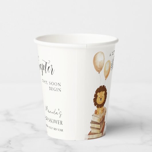 Boho新しいチャプター野生ライオン気球ベイビーシャワー 紙コップ (右)