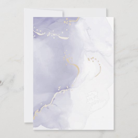 BOHO新生児アメジストほこりっぽいバラドリームキャッチャー 招待状 (裏面)