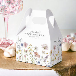 Boho新鮮なワイルドフラワーカスタムズ赤ちゃんシャワー フェイバーボックス